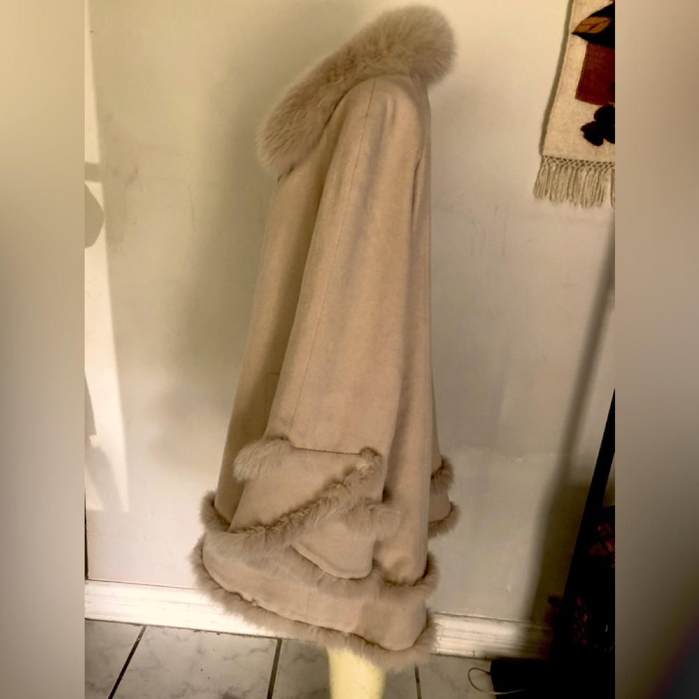 Belle Fare Cashmere Fur Coat Size XL - Picture 8 of 16